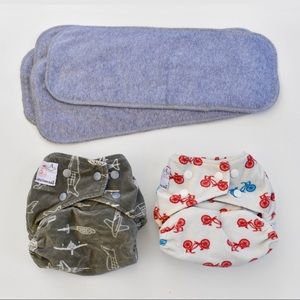 Kawaii Bamboo Charcoal Cloth Diapers - Lot of 2